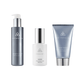 CosMedix Hydration Bundle with Benefit Clean Gentle Cleanser on left, Surge Hyaluronic Acid Booster in center, and Skin Thirst Moisturizing Cream on right