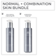 Normal plus Combination Skin Bundle with Nourishing Cleansing Oil and Purity Clean Exfoliating Cleanser bottles