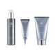 Cosmedix Rejuvenating Liquid Crystal Bundle includes a cleanser bottle and two squeeze tubes with eye serum