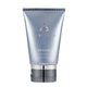 Close up of a silver Rescue Intense Hydrating Balm Mask tube with a ridged top edge and subtle branding