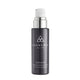 Close-up of the X-Cell+ Brightening Serum pump on a dark bottle with a silver collar beside the COSMEDIX Elite packaging